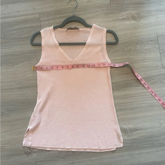 LOFT light pink ramina blend knit v-neck tank top XS - Picture 7 of 9